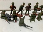 Vintage Barclay Lead Toy Soldier Figures Lot 11 Painted Army Men Ww1 Usa Poses
