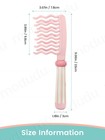 Anti Tangle Wide Tooth Wavy Detangler Comb Hair Brush For Thick Curly Hair Pink