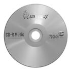 100 Pk Smartbuy Digital Audio Cd-r Music 52x 700mb 80min Logo Blank Record Disc