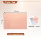 Single-sided Conductive Copper Foil Sheets 250 X 175 X 0 05mm For Crafts 5 Pcs