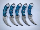 Lot Of 20 Handmade Damascus Steel Skinner Hunting Karambit Knives 8inches Custom