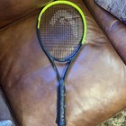 Head Tour Pro Tennis Racquet 4 3 8 Grip Strung Black Yellow Used Adult
