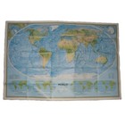 Vintage National Geographic Map The World Political Physical Nat Geo 1994