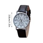 Men s Quartz Watch  Blue Glass Casual Wristwatch With Leather Strap Watches Gift