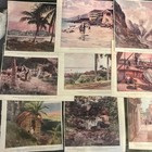 Lot Of Art Prints By E j  Read - 1913 - Watercolor - Panama And Jamaica -antique