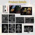 Scratch Paper Art For Adults-scratch Painting Craft Kit 8 Sheets 16x11 In foi   