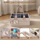 Seracle Felt Diaper Caddy Organizer Nursery Storage Bin Oatmeal Baby Tote