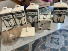 Set Of 5 Vintage Czech Cannister Spice Jars