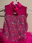 Weissman Sequin Mesh Girls Dance Recital Ballet Dress Size Sc Small Pink Tutu