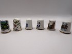 Bundle Of 6 Vintage Souvenir Ceramic   Bone China Thimbles - Uk Towns   Landmark