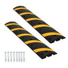 High-traffic Rubber Speed Bumps For Parking Lots  25k Lb Load  Easy Install  2-p