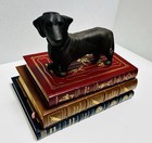 Vintage Hubley Cast Iron Dachshund Dog Coin Bank   Door Stop