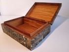 Vintage Large Jewelry Trinket Box Chest Tessellated Travertine Stone