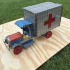 Vintage Erector Set Ambulance Truck Built Model Ac Gilbert Meccano Style Toy