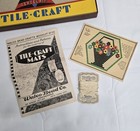 Vtg Walco Porcelain Tile Craft Bead Mat Making Kit Instruction Booklet Yarn 1210