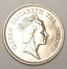 1989 Hong Kong One 1 Dollar Queen Elizabeth Ii Lion Coin Xf