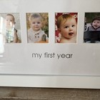 Pearhead My First Year Baby Photo Frame White Collage 12 Month Milestone Display