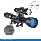 Pinty 3-9x40mm Rifle Scope Reflex Cross Reticle With Laser Sight   Torch Hunting