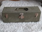 Early 1900s Metal Hunting Chest   Tool Box Vintage Rare Excellent Condition   