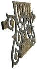 Vintage Judaica Menorah Brass Plaque Israel Judaism Jewish Hebrew Jerusalem