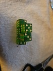 Dice Green Lucite Translucent 9  16 Inch 6  Sided Vintage Lot Of 5