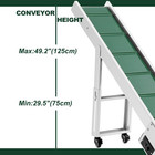 78 l Industrial Incline Conveyor Machine 7 87 w Cleated Pvc Belt Max 49 2 h Lift