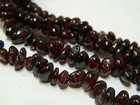 6 12mm Grade Ab Natural Garnet Pebble Beads - Red Garnet Pebble Beads - 32 
