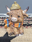 Hannas Handiworks Autumn Highland Cow Tabletop Set Of 3 45123