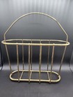 Mid Century Modern Brass Wire Magazine Record Holder