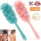 2   Bath Loofah Sponge Brush Shower Long Handle Back Scrubber Bathing Brush 17 