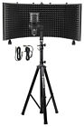 Rockville Pro Recording Studio Microphone isolation Shield mount filter stand