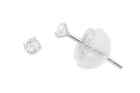1 5 Mm Genuine Diamond Round Prong Set Stud Earrings In 14k White Gold