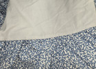 Full double Bed Skirt Dust Ruffle Blue Vine Bright White 53  X 74    13 5  Drop