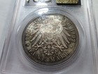 X5 Germany Baden 1902 Silver 5 Marks 50th Year Pcgs Ms-65 Ogh Nice Toning