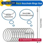 50pack  100pack can Choose  Key Chain 6 Inch Keychain Rings 2mm Stainless Steel
