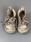 Antique 19th Century Unisex Infant Toddler Baby Shoes Leather Vintage Victorian