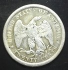 1875 Cc Seated Liberty Twenty Cent Silver Piece 20c 