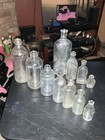 Glass Medicine Bottles Lot Of 11 Vtg