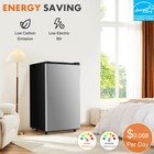 3 2 Cu ft Compact Mini Fridge With Freezer  Single Door  Adjustable Thermostat