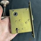 Antique Solid Brass Victorian Lock   Oval Door Knob 1900   s Art Noveau