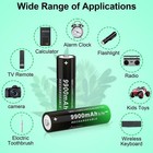 4 Pack 3 7 Volt 18650 Rechargeable Batteries High Capacity 9900 Mah Freeship Usa
