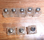 Lot Of Eight  8  Small Clear Glass Salt Pepper Shakers