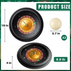 Leyndo 18 Inches Deluxe Casino Roulette Wheel Set  Abs Small  Black