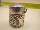 Vintage 925 Thimble Box   Holder   Case For Chatelaine In The Art Nouveau Style