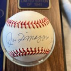 Joe Dimaggio Signed Baseball Framed With Photo   Plaque  416 Of 1941 - 18    X 12   