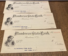 1900s Blank Checks Flandreau State Bank Minnie Lot National Park Bank Ny Vtg