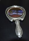 Vintage Antique Silver Hand Held Mirror With Initials 10 25  X 5 5 