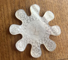 Antique Chinese Mop Mother Of Pearl Sewing Thread Winder House Etched Monogram L