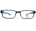 Nike Kids Eyeglasses Frames 5576 002 Black Blue Rectangular Full Rim 51-16-135