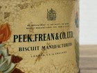 Vintage Tin Peek Frean   Co Empty Biscuit Box Can Metal Container 8 wide